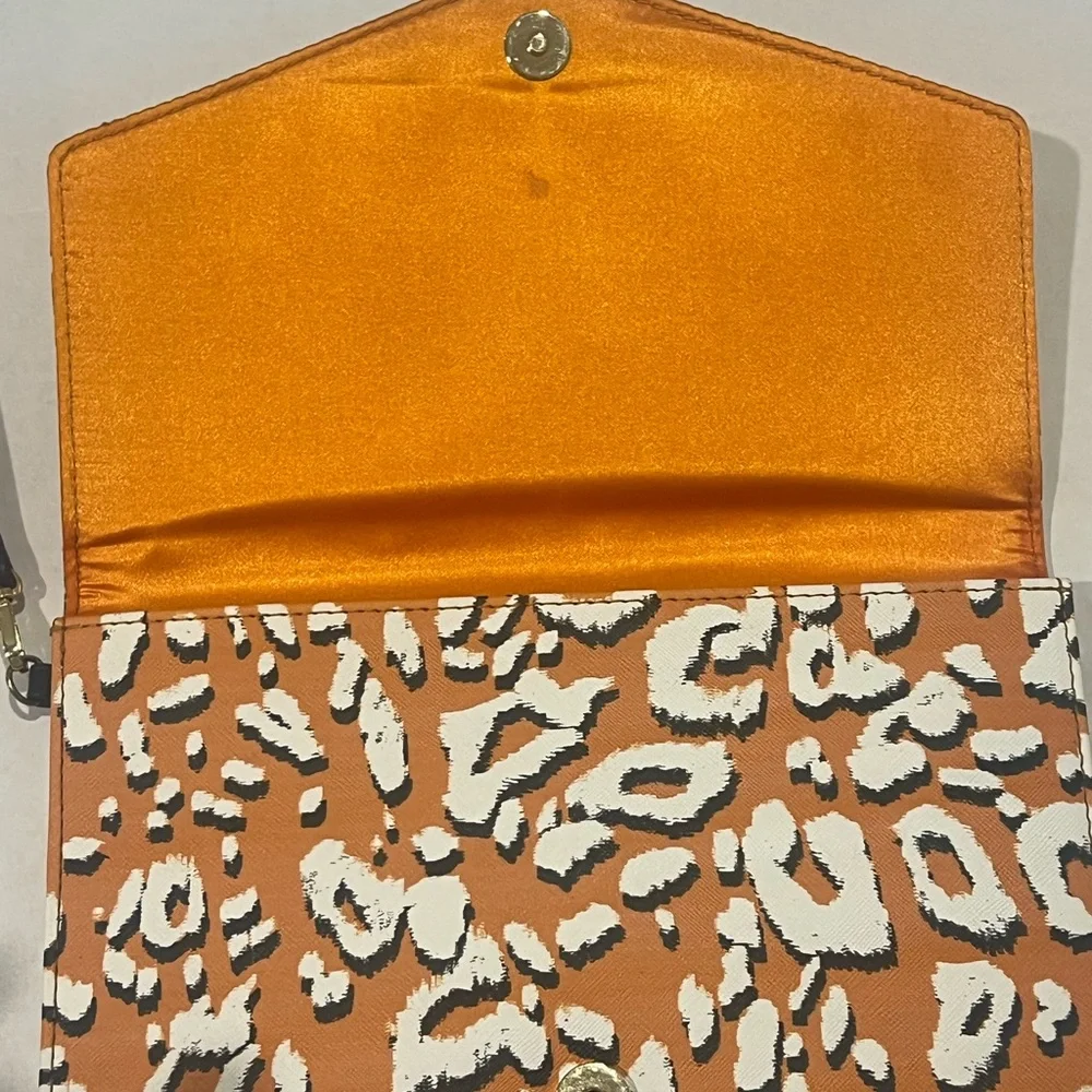 Ted Baker Lydiiaa leopard-print faux leather clutch